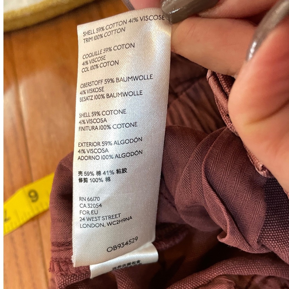 Free People Pants Womens S Purple Cotton Paperbag Waist Tapered Boho Slouchy Y2K - Picture 11 of 12